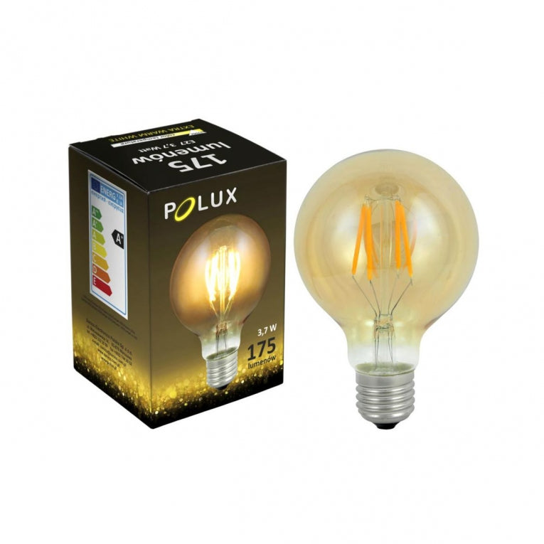 Retro Filament LED-lamp Bol Small E27 G80 4W 320Lm 2200K Vintage Amber Retro Filament LED-lamp Bol Small E27 G80 4W 320Lm 2200K Vintage Amber